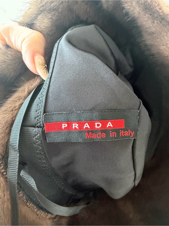 Prada Brown (synthetic) Faux Fur Bucket Hat - one size - new - no tags main image 11